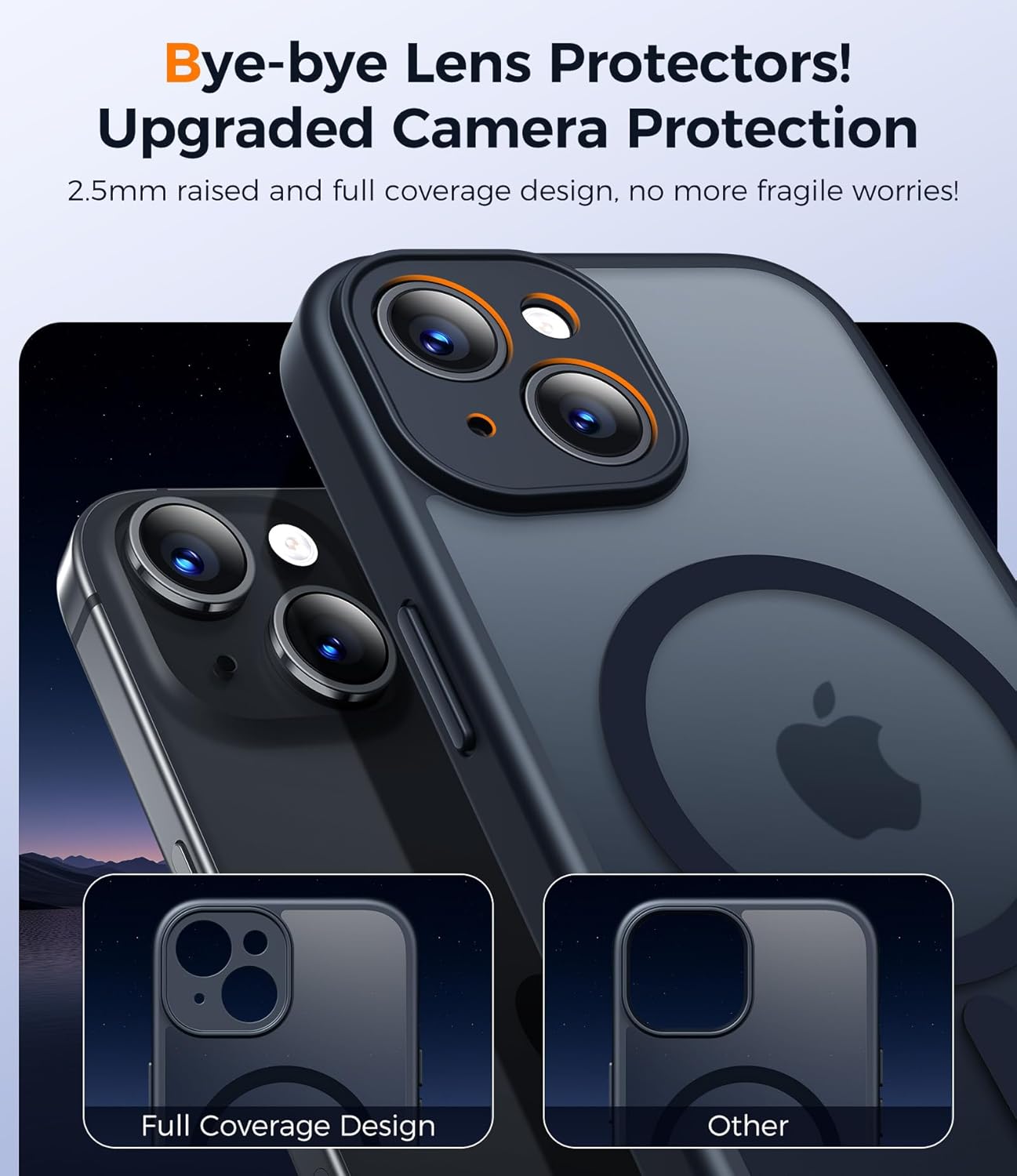 Detalle de Qasyfanc Magnetic Case for iPhone 15 with 2 Tempered Glass Screen Protectors – MagSafe Compatible