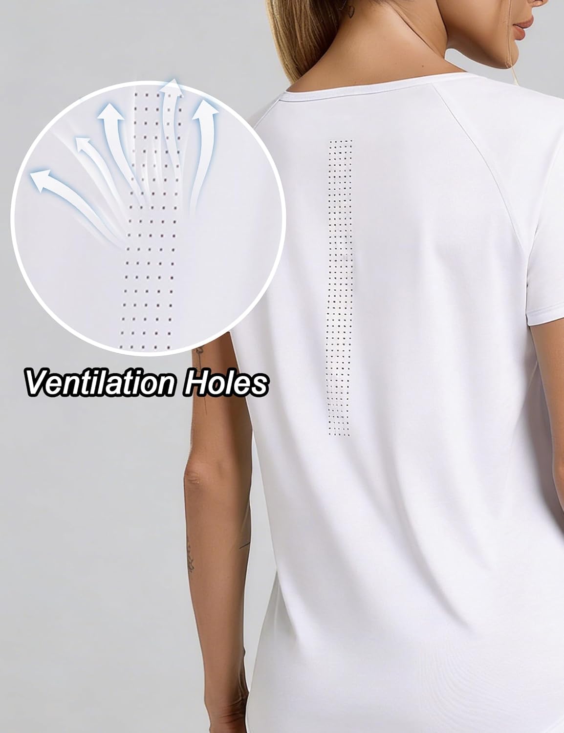 Thumbnail 3 de Wayleb maglietta sportiva donna con scollo a V, manica raglan corta traspirante (poliestere ed elastan)