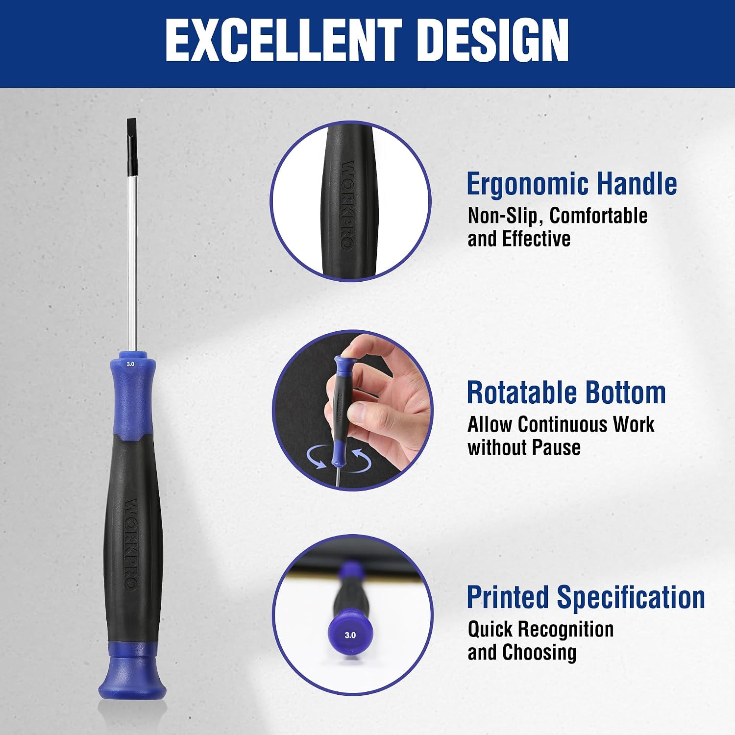 Detalle de WORKPRO Precision Screwdriver Set 10-piece
