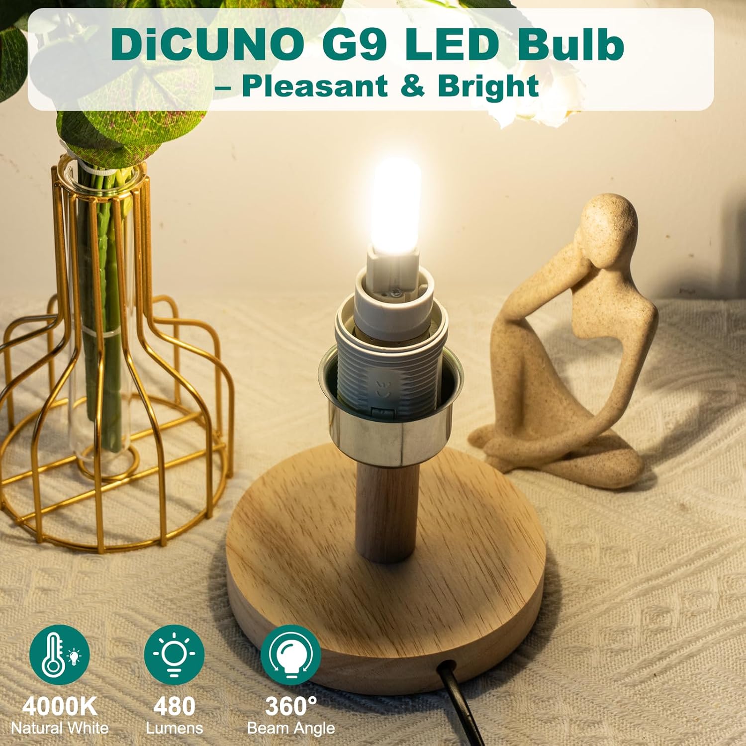 Thumbnail 7 de DiCUNO Bombilla LED G9 3W 💡 Ahorrador Blanco Neutro (6 Uds)