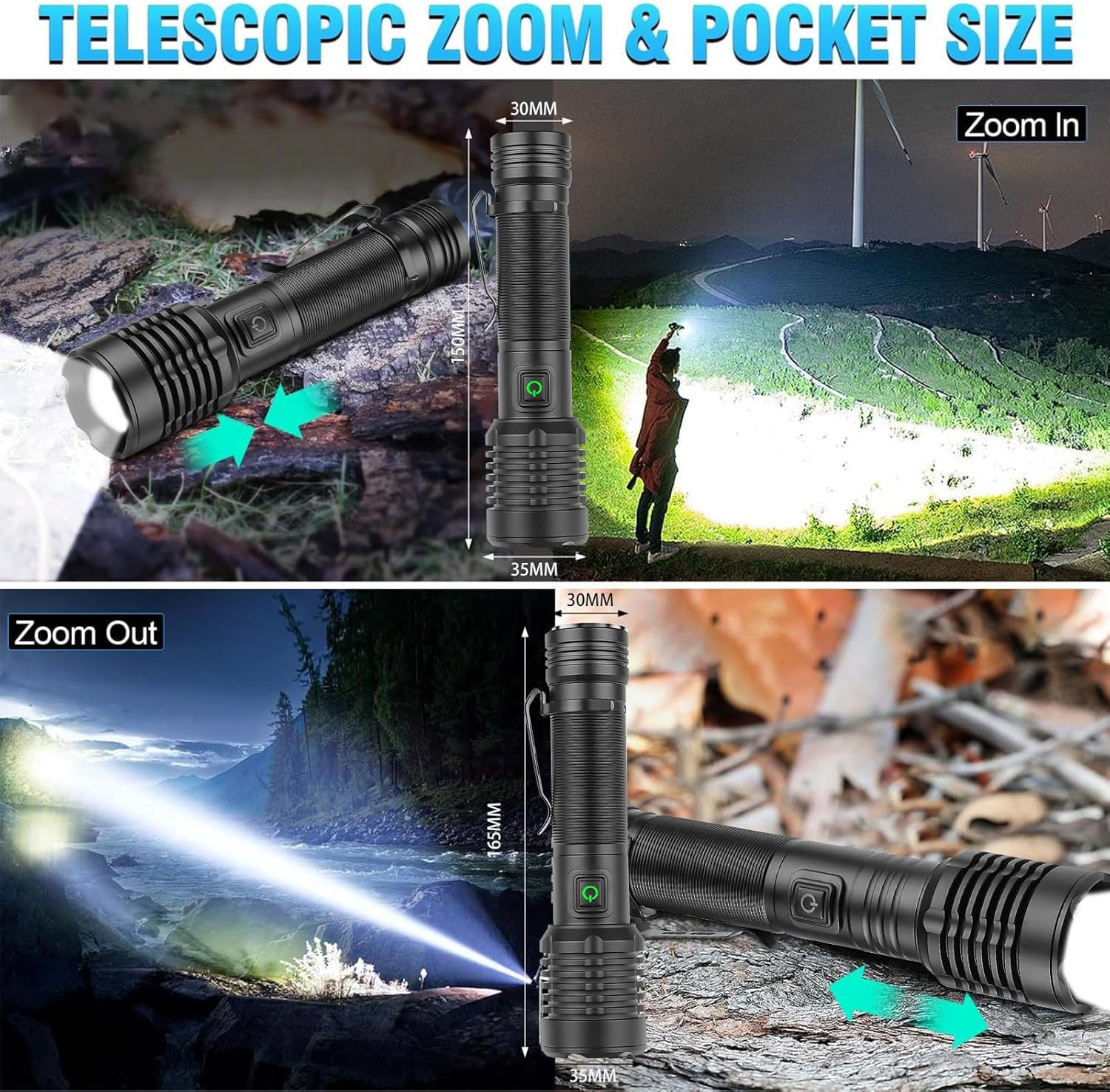 Thumbnail 2 de Chasinglee Torcia 90000 lumen potente per outdoor