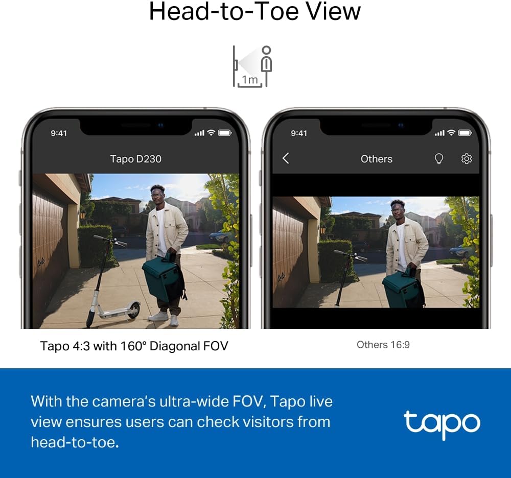 Thumbnail 2 de Tapo TD23 2K 5MP Battery Video Doorbell