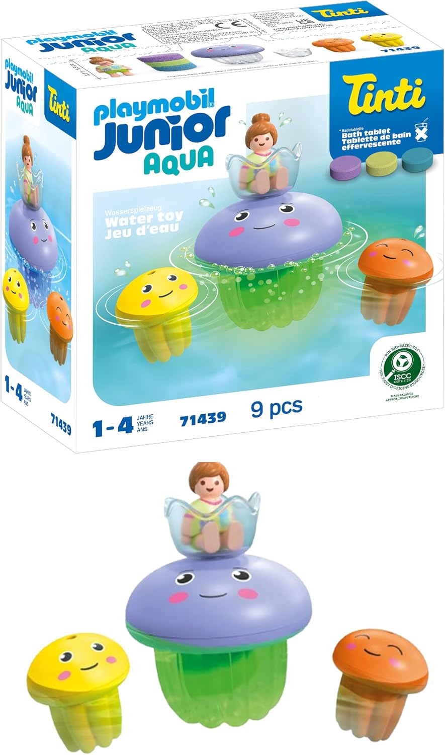Detalle de Bunte Quallenfamilie – Badespaß mit sicherem Spielzeug für Kleinkinder