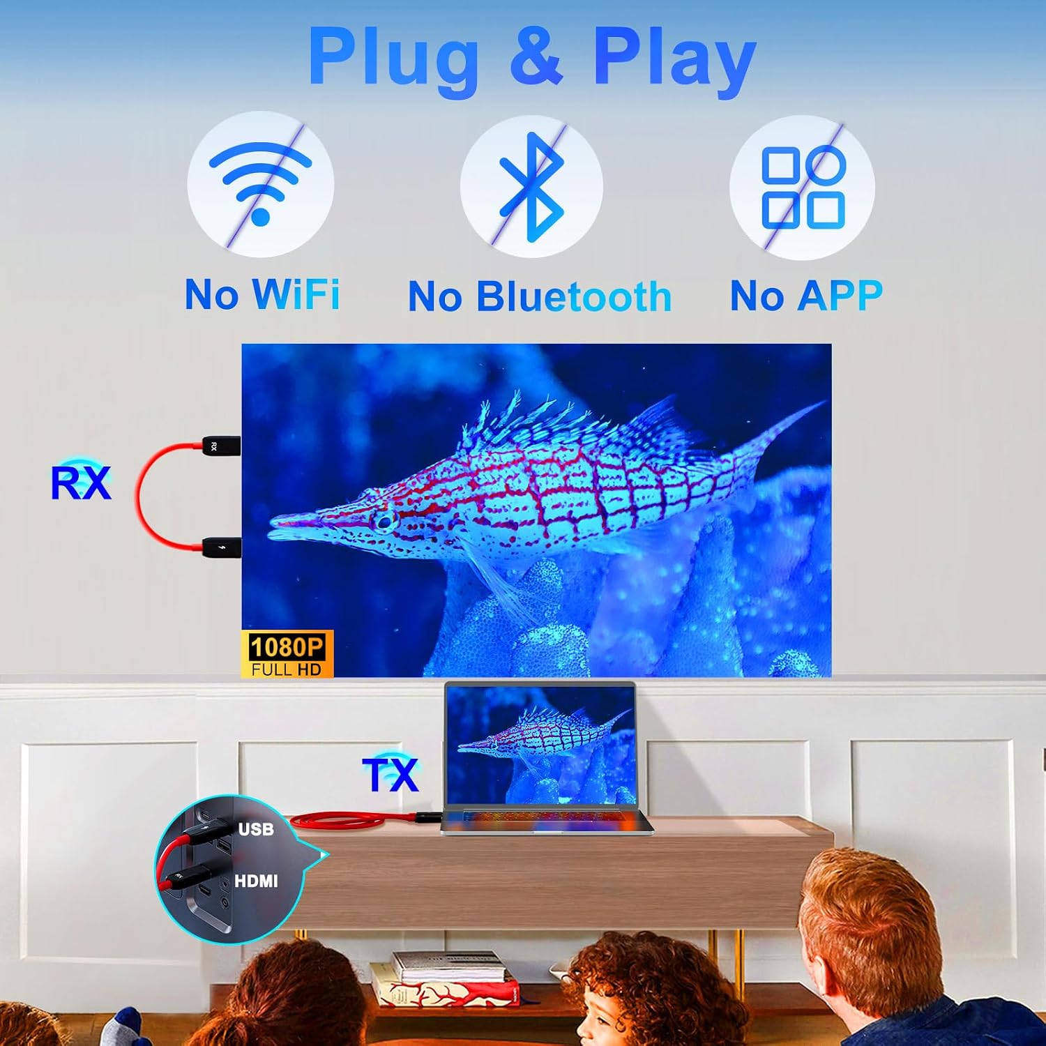 Detalle de Wireless HDMI Transmitter and Receiver 50M