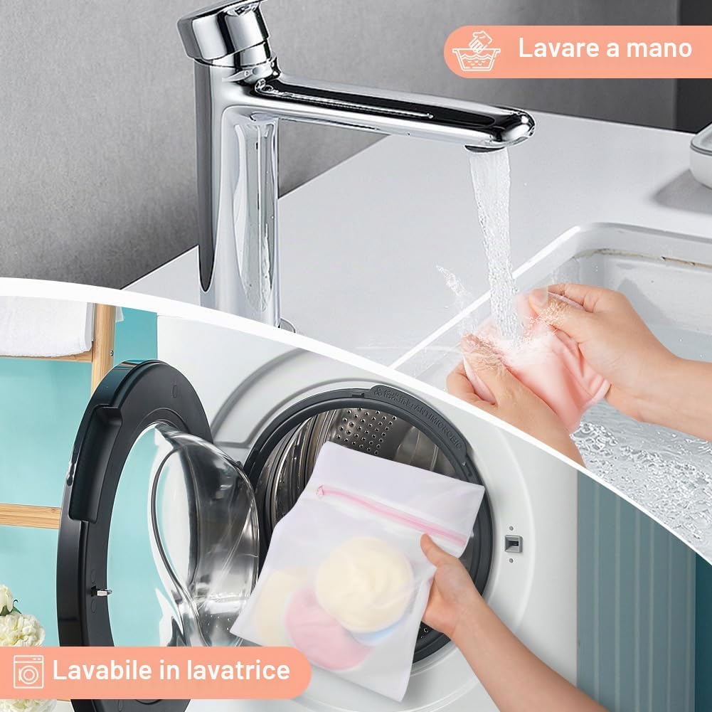 Thumbnail 3 de Coppette Assorbilatte lavabili in bambù biologico Aolso – 14 pezzi, assorbenti e riutilizzabili