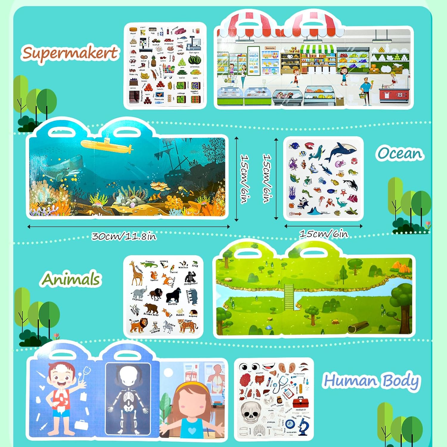 Thumbnail 6 de Reusable Sticker Books 4-Pack for Ages 2–5