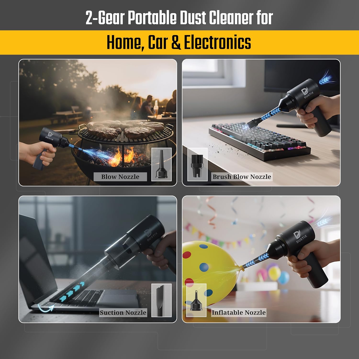 Thumbnail 2 de Car Hoover Cordless Portable 12000Pa: A compact handheld cleaner for quick car cleans