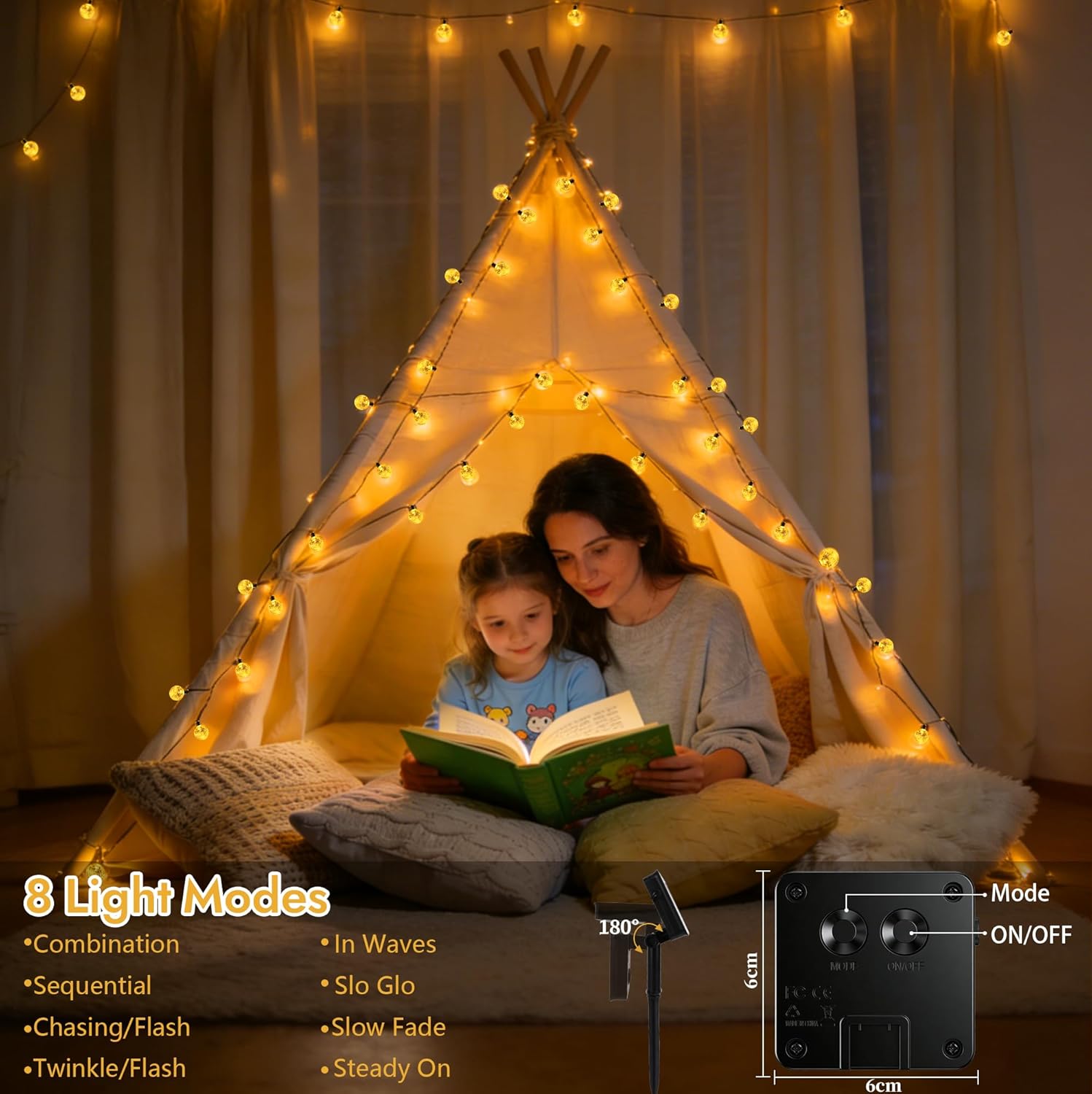 Thumbnail 4 de Suolita Solar Garden Lights Outdoor 30 LED 8M