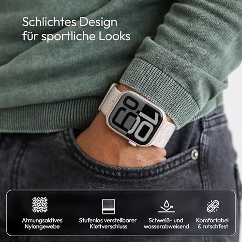 Thumbnail 1 de VONMÄHLEN Fitness Loop 2 – Sportarmband für Apple Watch 44/45/46/49 mm, Cream