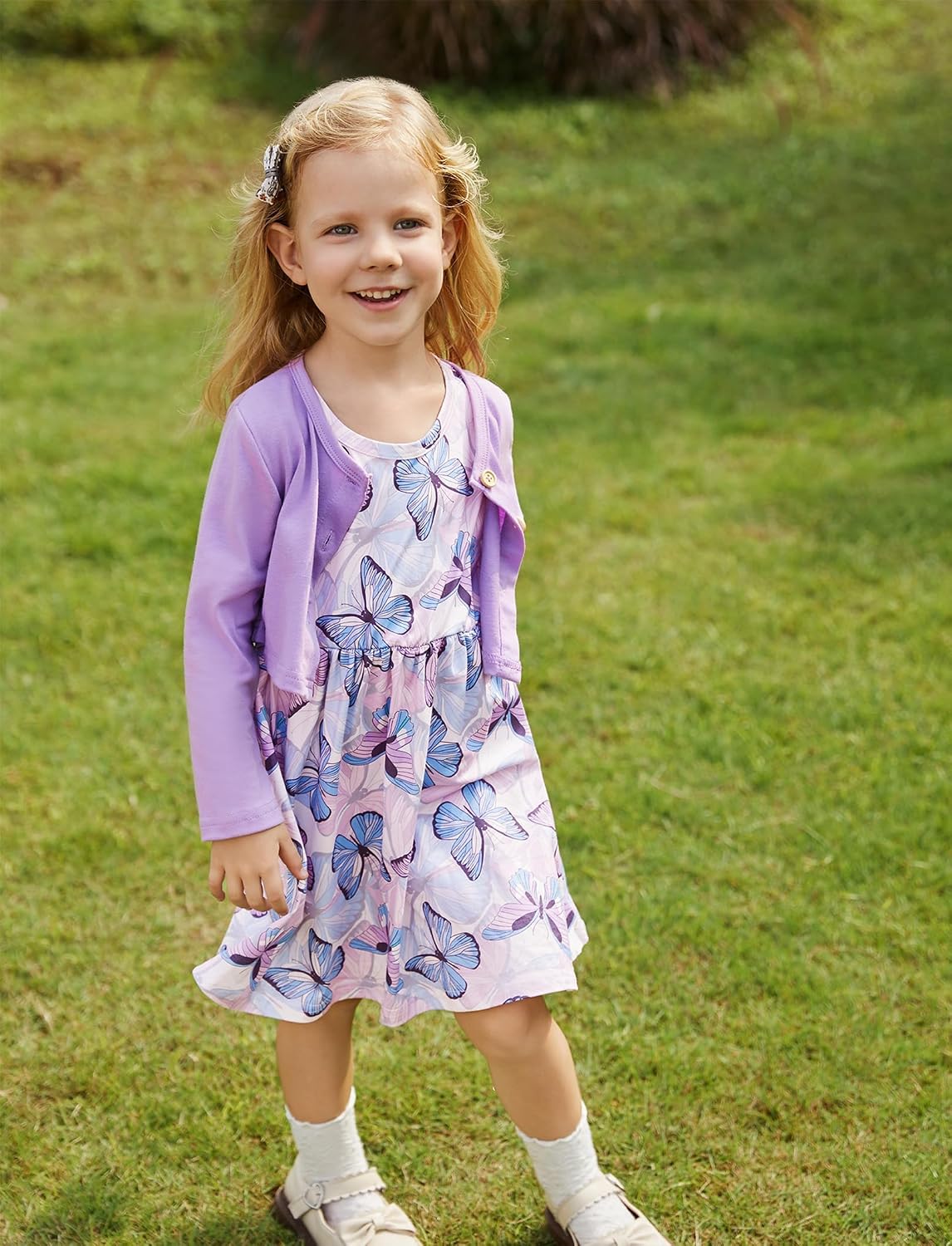 Detalle de PATPAT Baby Girls Dress and Cardigan Set 2 PCS