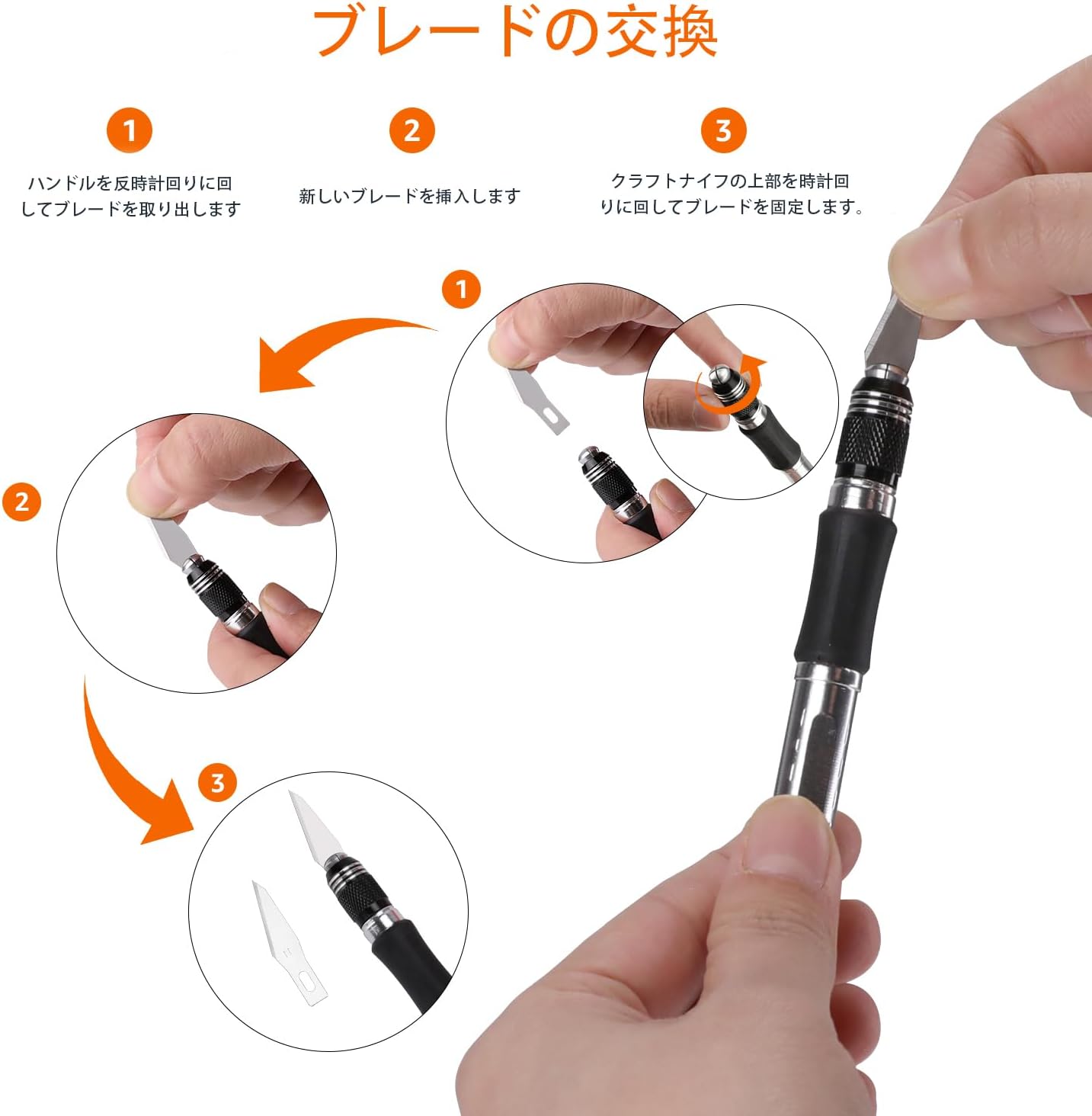 Thumbnail 3 de Amazonベーシック DS-AMZ013 ホビー用ナイフセット 29ピース 合金鋼刃・レッド