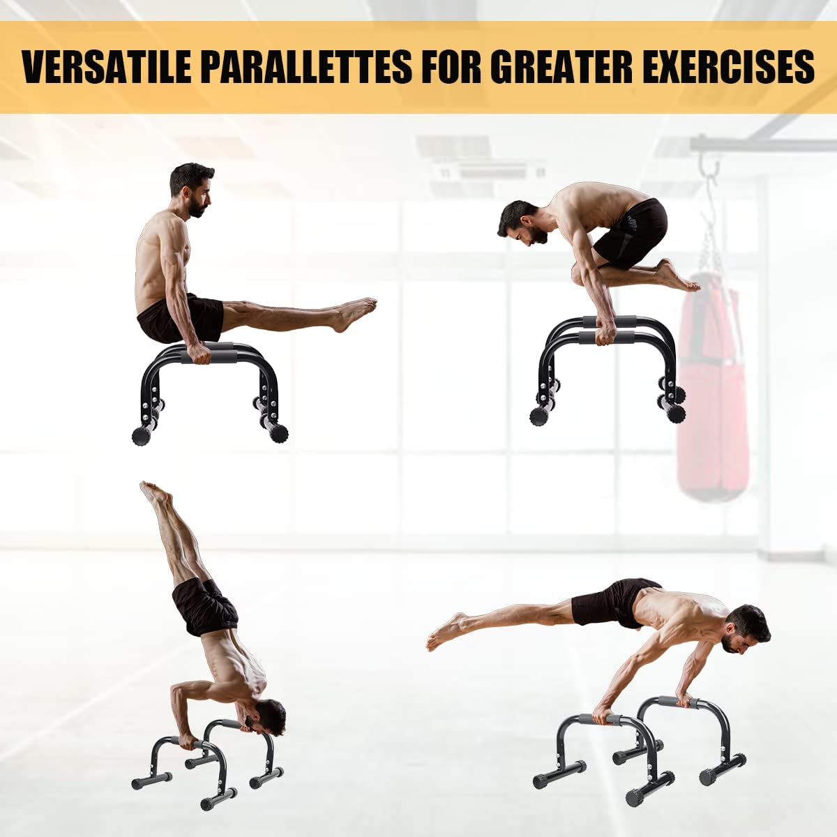 Thumbnail 2 de AmazeFan Parallettes Bars 17×10×10in Calisthenics Equipment 🏋