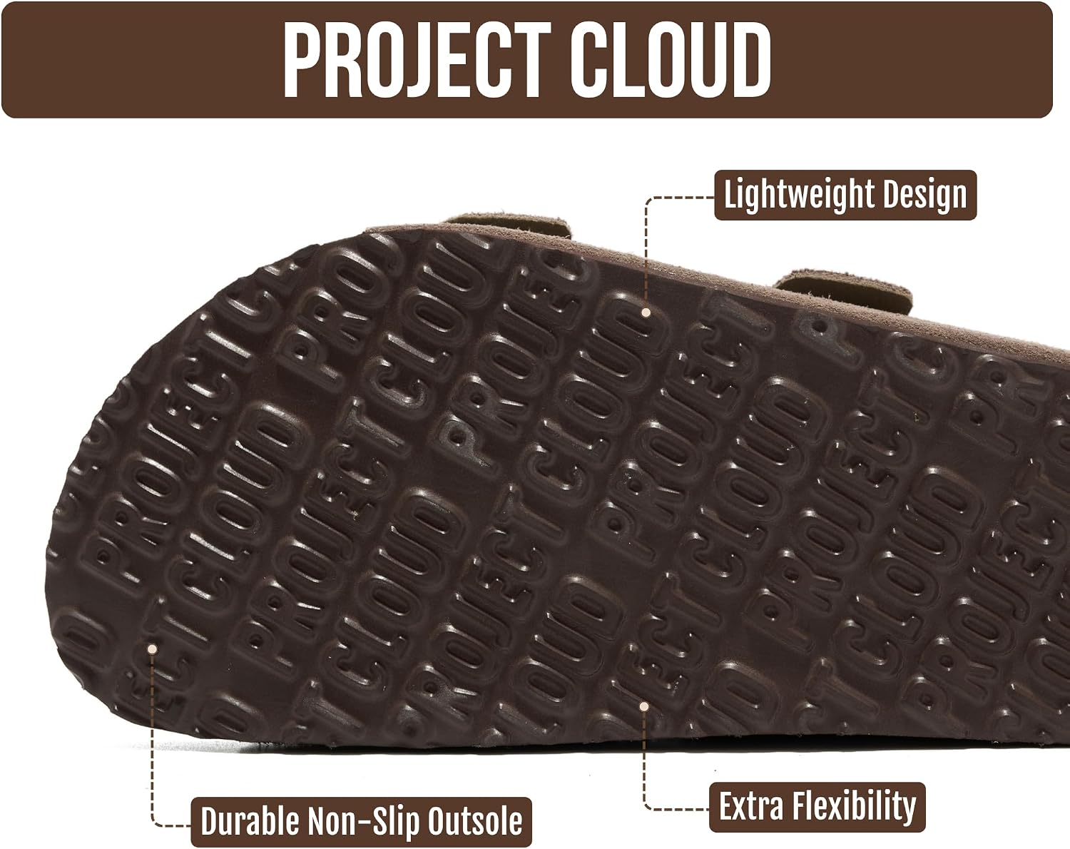 Thumbnail 3 de Project Cloud Heritage Men's Sandals: 100% Genuine Leather with Memory Foam Insole