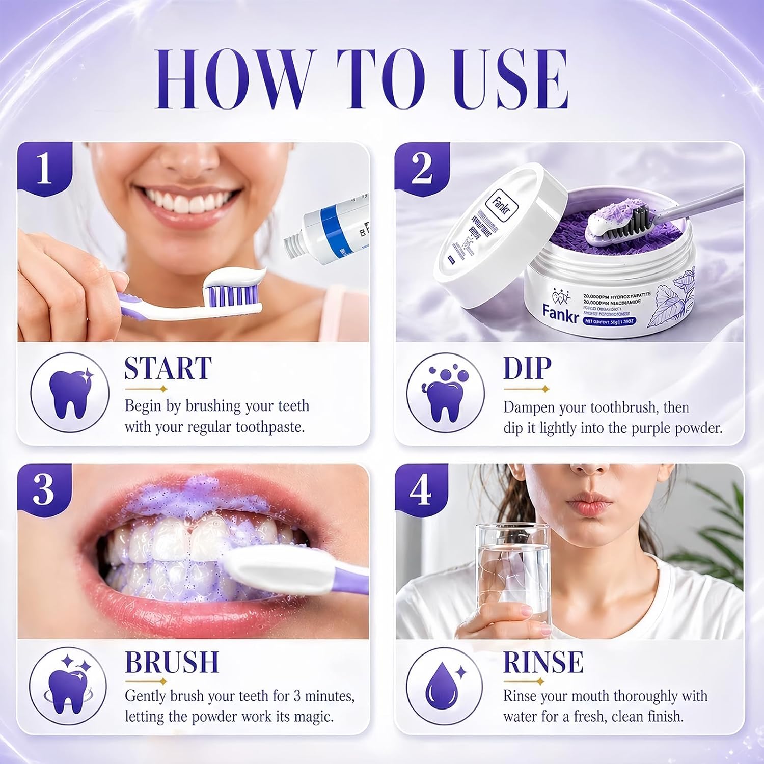 Thumbnail 5 de Teeth Whitening Powder with 20,000ppm Hydroxyapatite & 20,000ppm Niacinamide — Remineralizing Whitening Formula