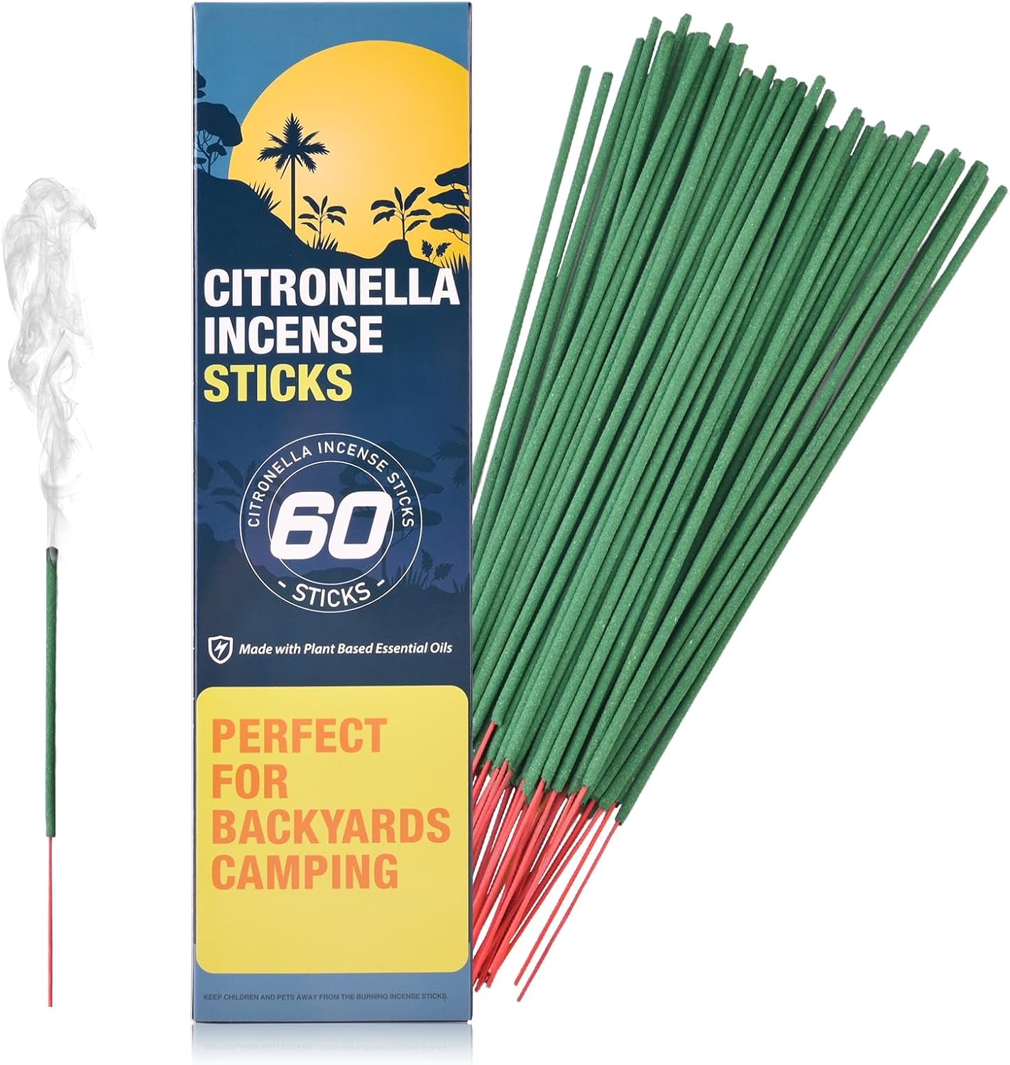 Detalle 2 de Bâtons d’encens à la citronnelle – 60 bâtons par boîte, pour patio, terrasse et camping