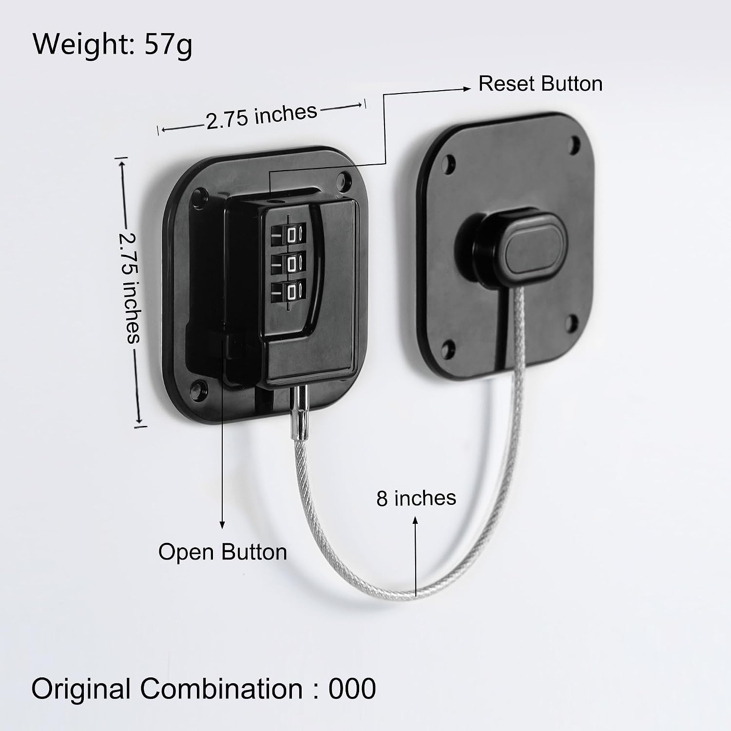 Detalle 2 de Refrigerator Combination Lock, 2-Pack