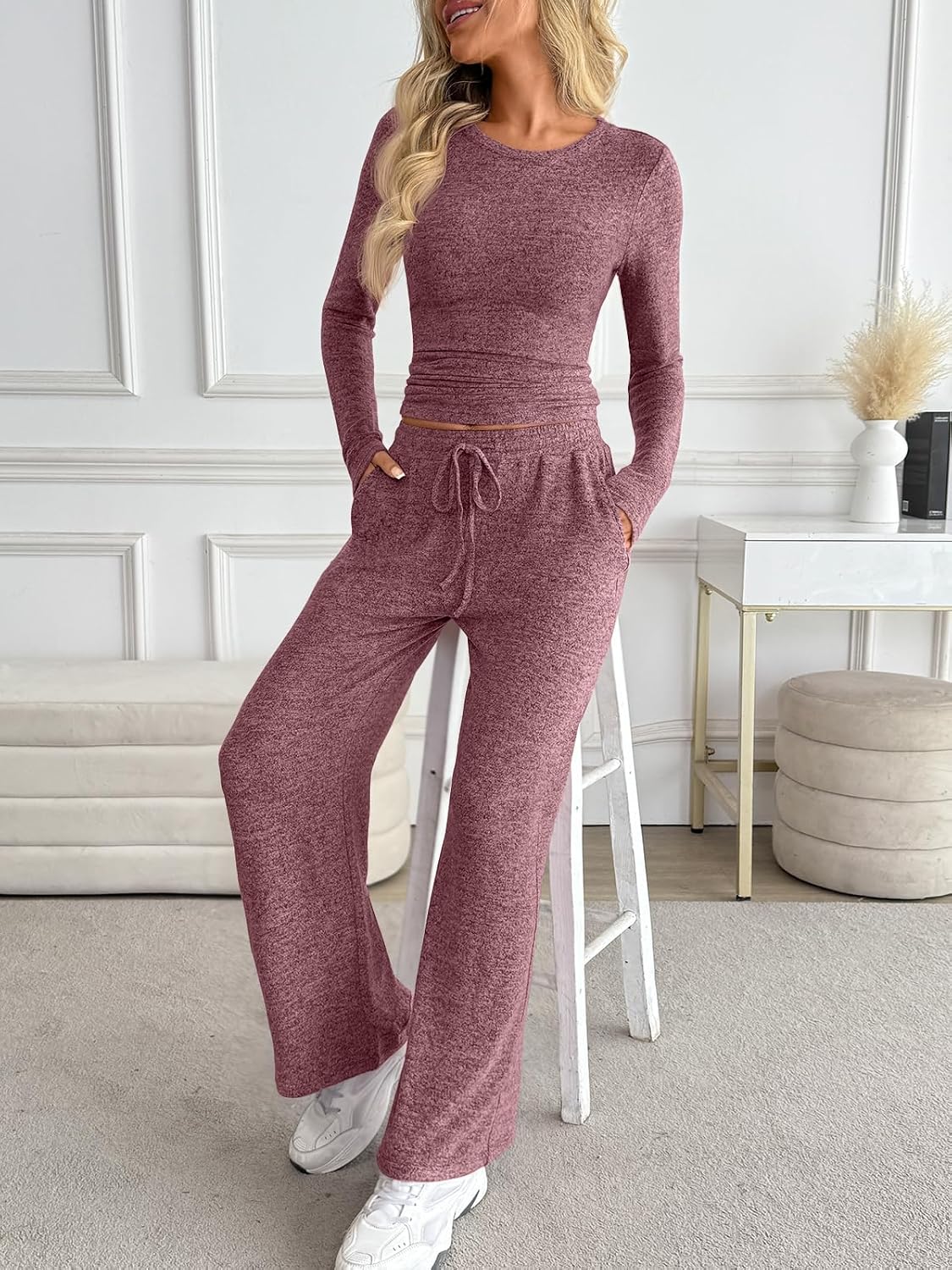 Detalle de LILLUSORY Women's Lounge Set, Rayon Blend