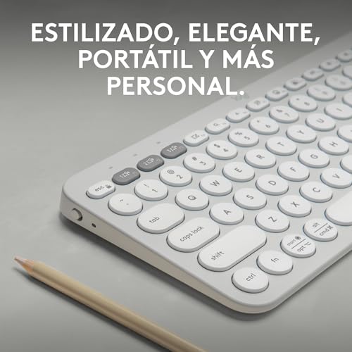 Detalle 2 de Logitech Pebble Keys 2 K380s: teclado Bluetooth 3 dispositivos, diseño compacto y sostenible