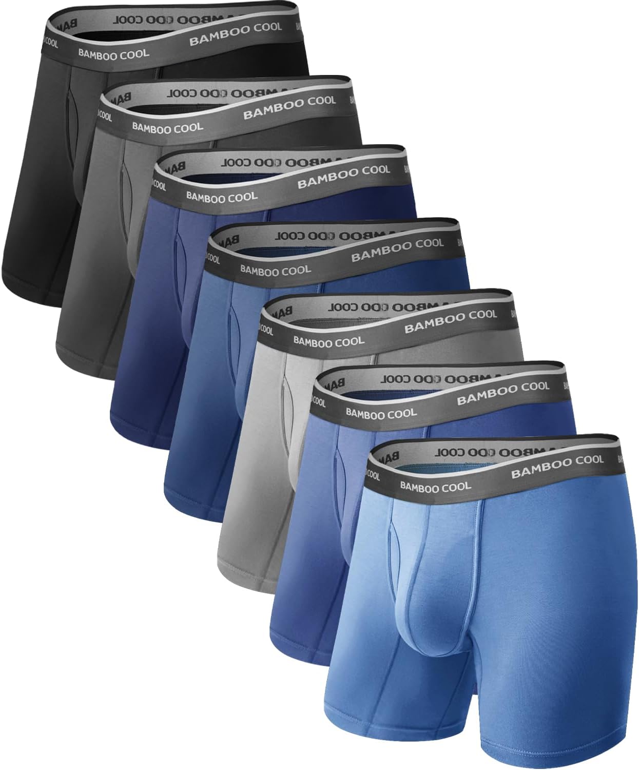 Detalle 2 de BAMBOO COOL Men's Breathable Boxer Briefs with Fly - 7 Pack Review