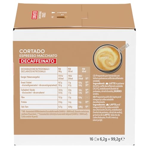 Detalle de NESCAFÉ DOLCE GUSTO Cortado Espresso Macchiato Decaffeinato – 3 Confezioni da 16 Capsule (48 Capsule Compatibili Dolce Gusto)