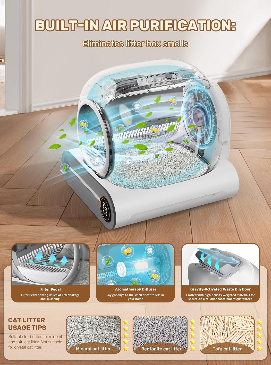 Detalle 2 de Automatic Litter Box 65L Capacity