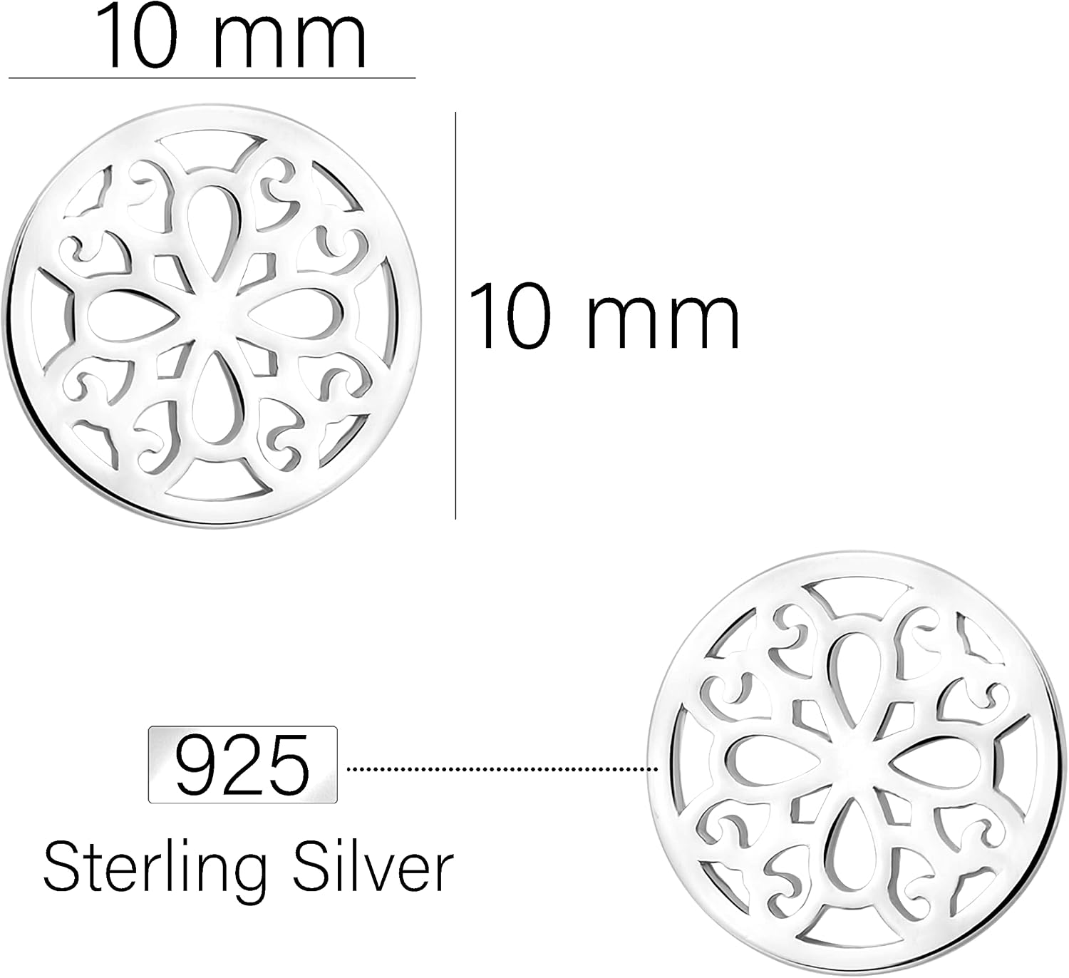 Detalle 2 de SOFIA MILANI Damen Ohrringe 925 Silber Kreis Ohrstecker