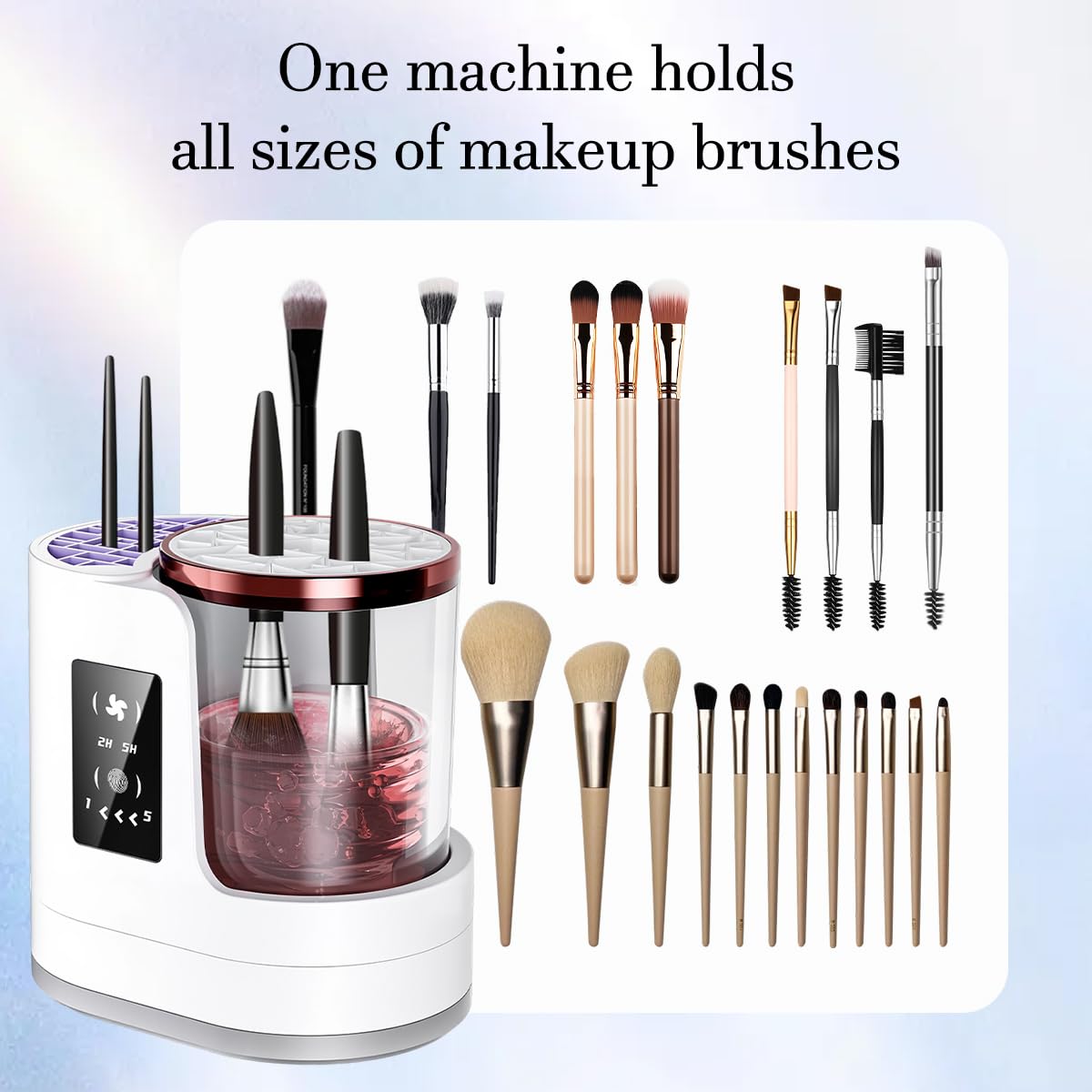 Detalle 2 de 3 IN 1 Electric Makeup Brush Cleaner & Dryer Machine: Portable USB Deep Cleaning for Your Brushes