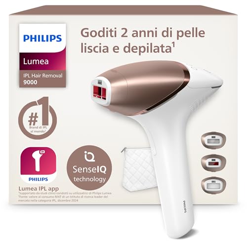 Detalle de Philips Lumea 9000 Series BRI955/00 – Epilazione IPL con SenseIQ, 3 accessori e opzione cordless