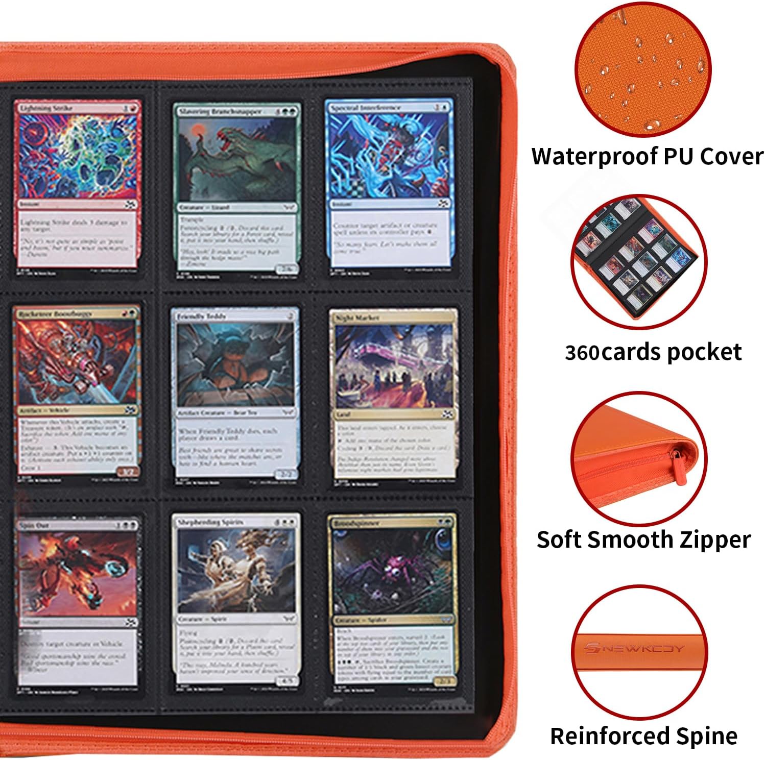 Thumbnail 1 de Snekdy premium 360-pocket trading card binder (Orange)