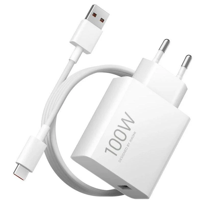 Detalle 1 de Cargador de Pared Xiaomi 100W Combo de Carga USB Tipo A – Blanco