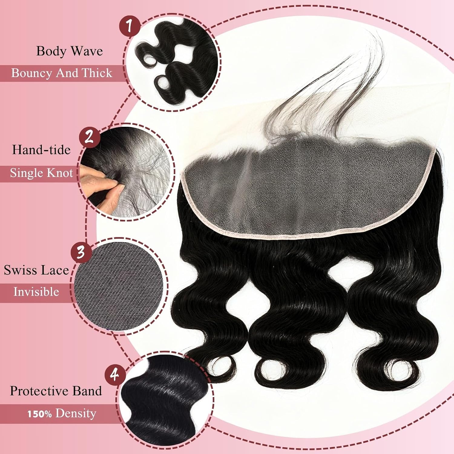 Thumbnail 1 de HD Lace Frontal 13x4