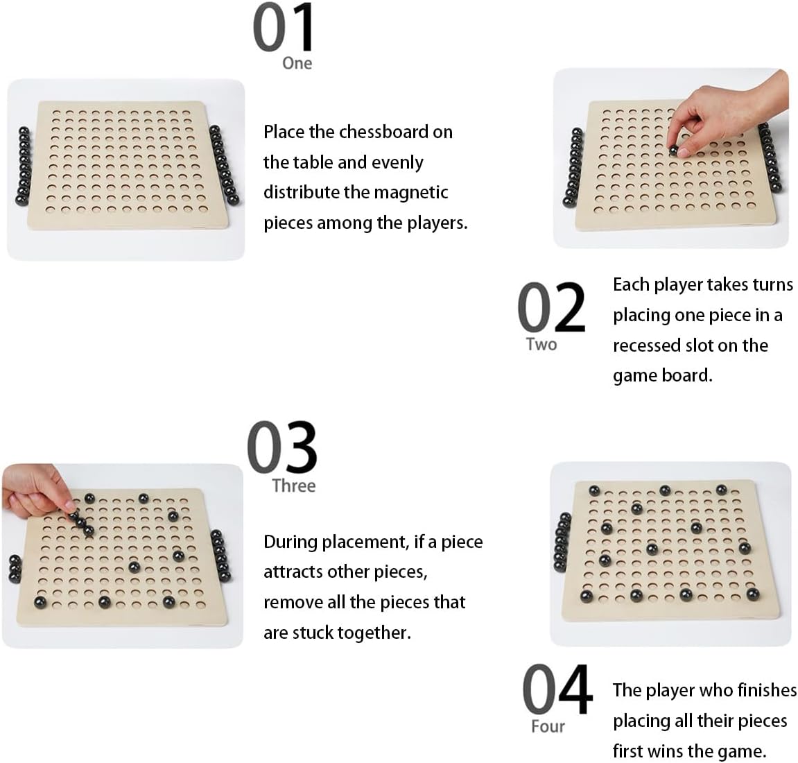 Detalle 2 de ZUNIPLEX Gioco degli scacchi magnetico: scacchiera magnetica portatile per viaggiare