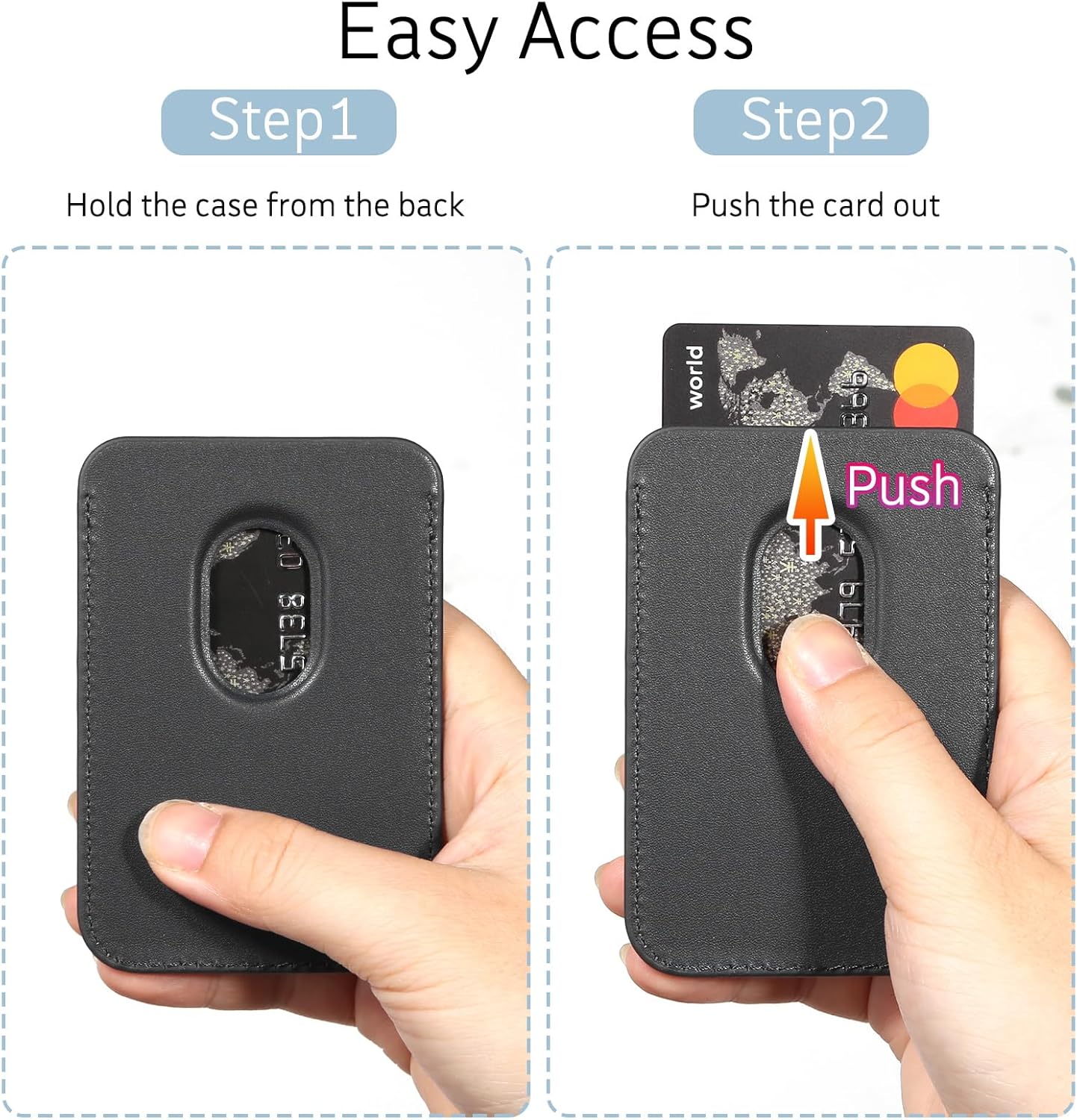 Thumbnail 6 de DOMAVER magnetischer Handy-Kartenhalter für MagSafe Wallet – für iPhone 16/15/14/13/12 Pro & weitere, schwarz