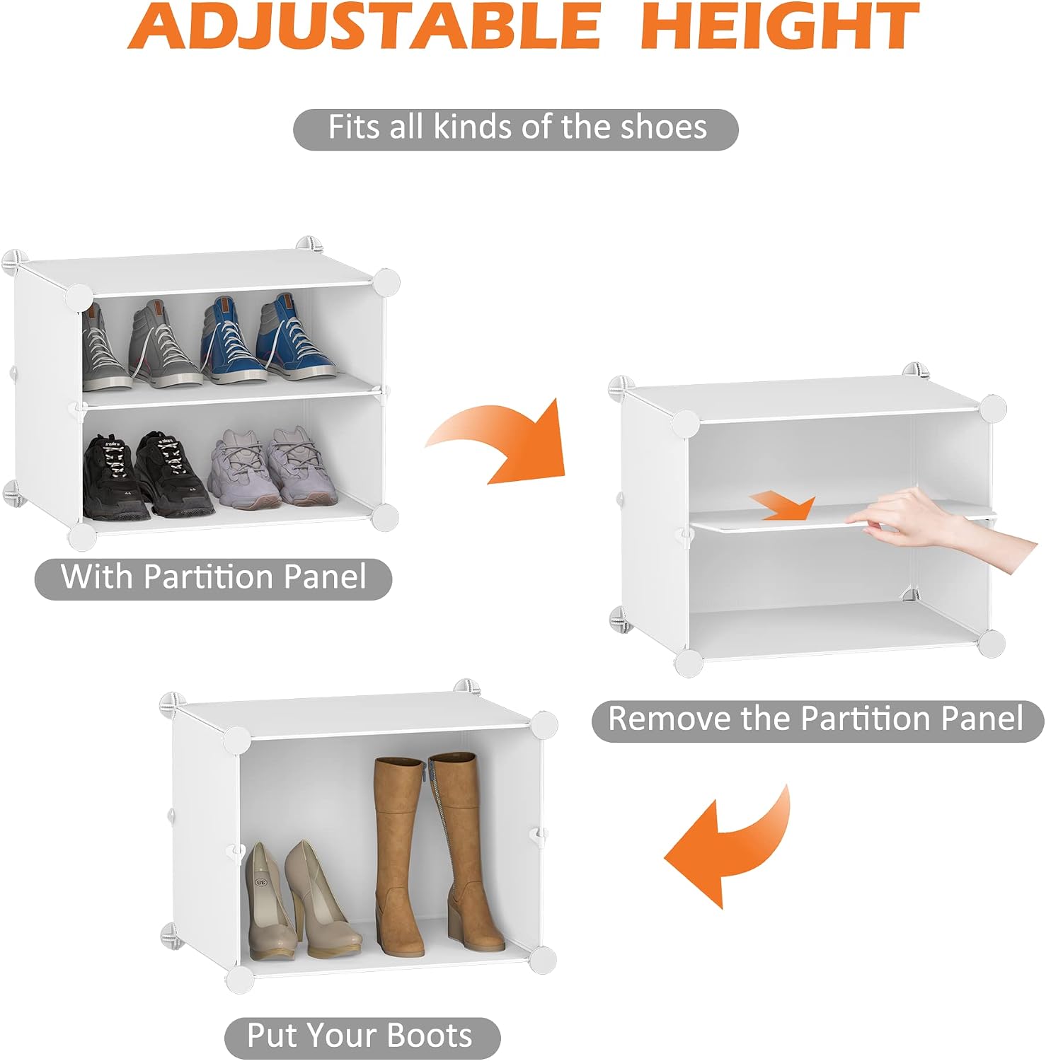 Detalle 1 de HOMIDEC Shoe Rack, 48-Pair Modular Cabinet