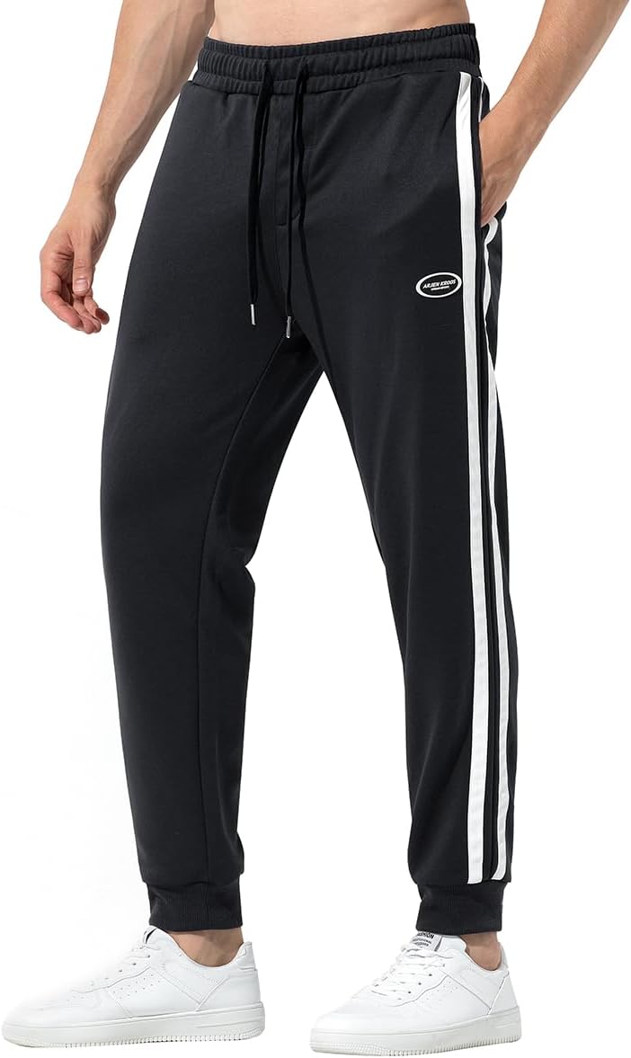 Detalle de Mauro Kane Mens Joggers: Lightweight Slim Jogging Trousers with Pockets