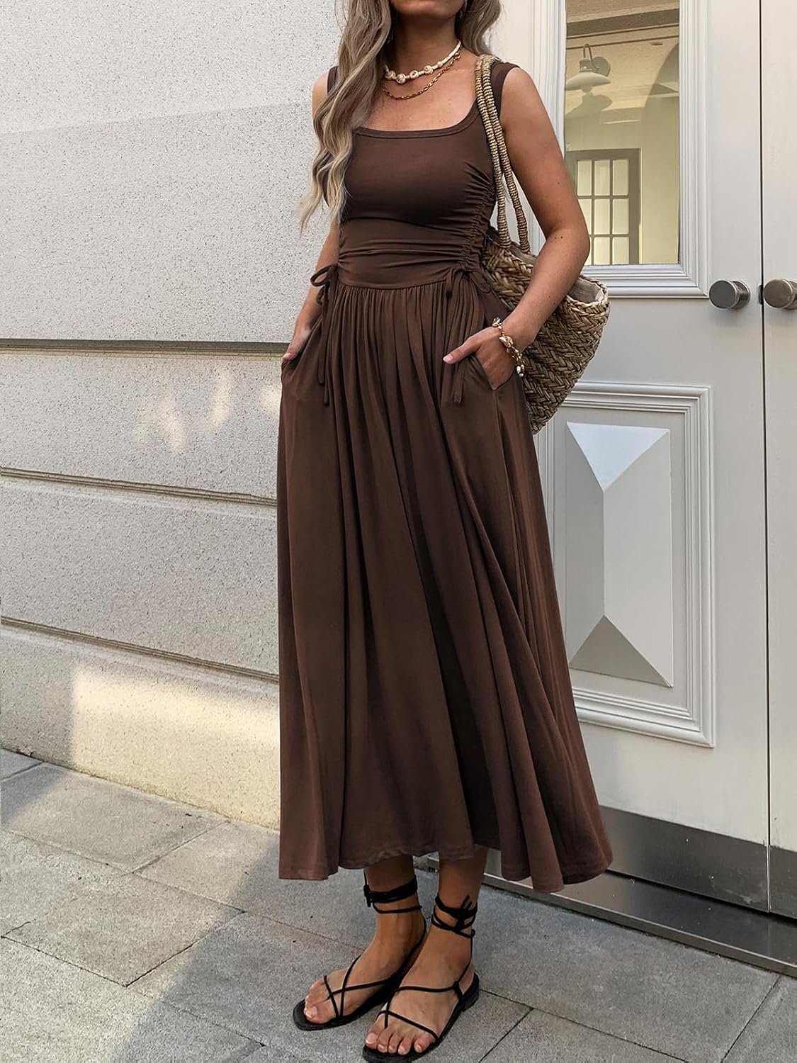 Thumbnail 3 de Mieazom Women’s Boho Summer Maxi Dress with Pockets