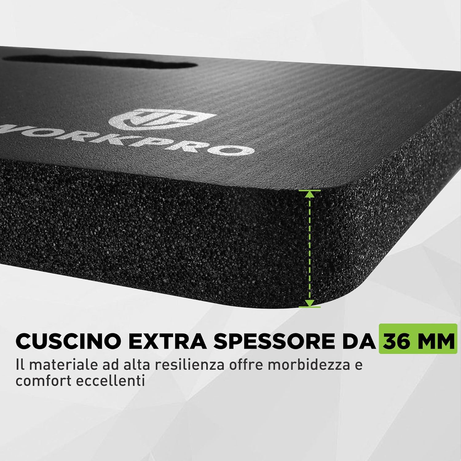 Thumbnail 1 de WORKPRO Set di 2 Tappetini per Inginocchiarsi – 36 mm, antiscivolo, impermeabili e morbidi