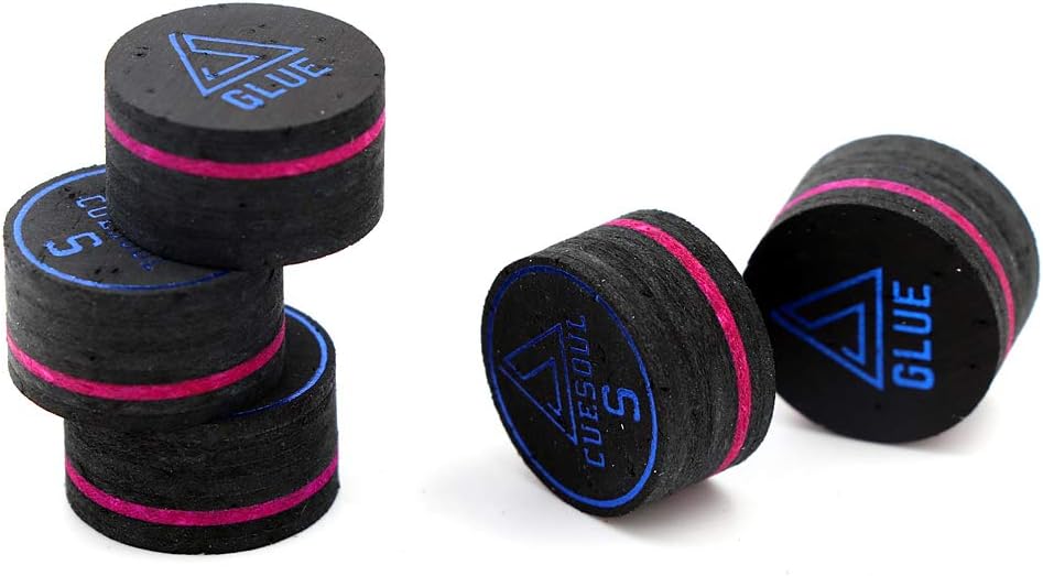 Detalle 2 de CUESOUL – Ensemble de 6 pointes en cuir de porc (6 couches) pour queue de snooker