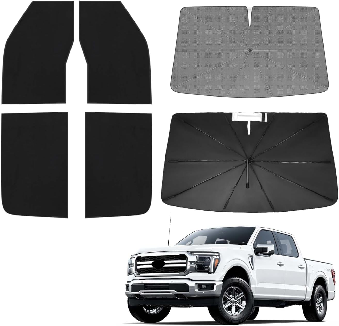 Detalle de KUST Tesla Model Y Juniper 2025-2026 Window Shades, 8-Piece Blackout Set