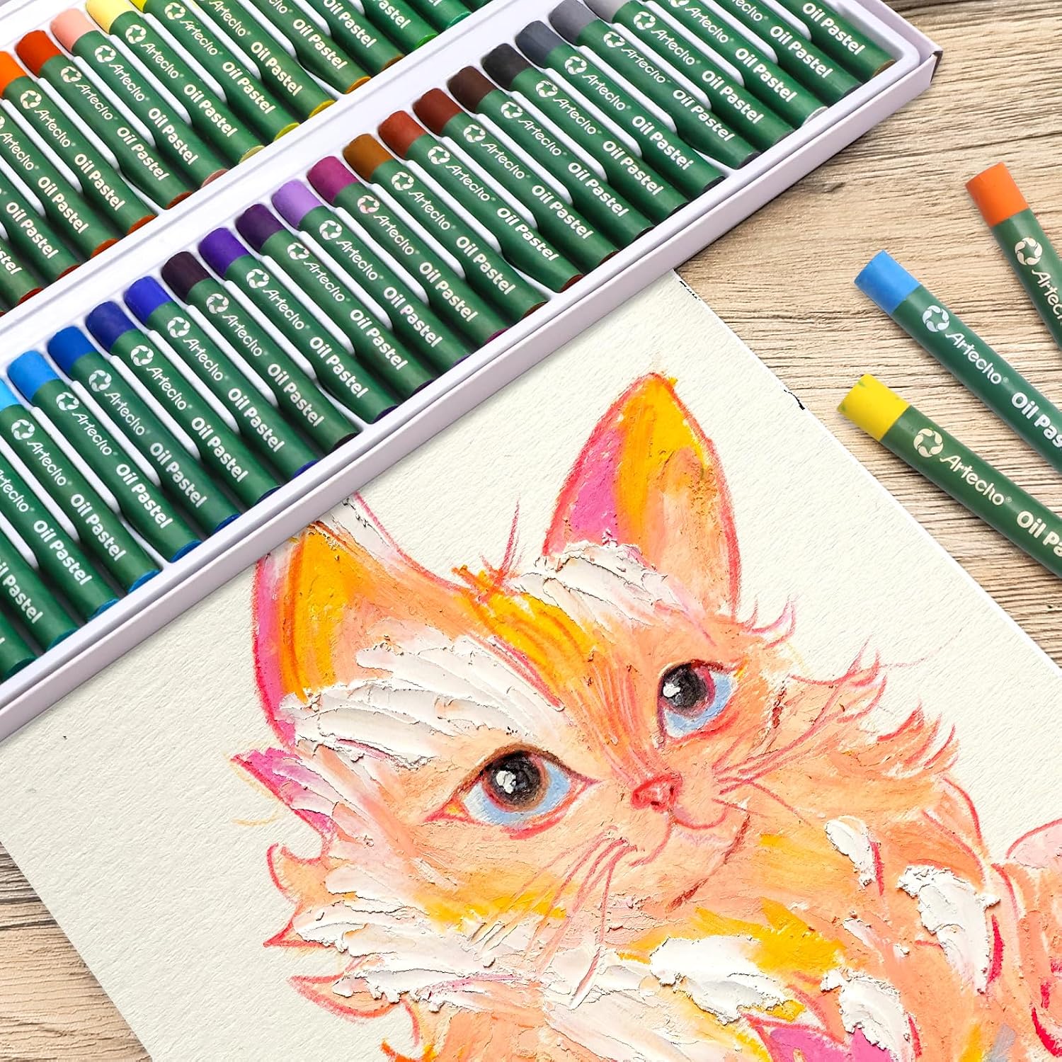 Detalle 2 de Artecho Oil Pastels, 12-piece Set