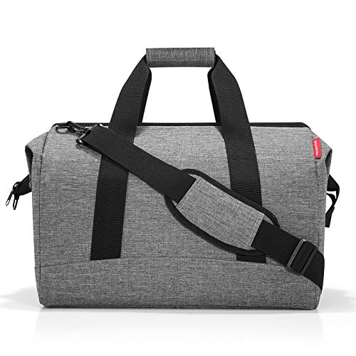 Detalle 1 de reisenthel Allrounder L in Twist Silber – Vielfältige Doktortasche für Reisen, Arbeit und Freizeit