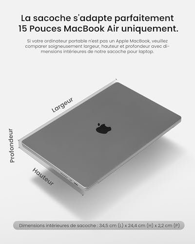 Thumbnail 8 de tomtoc 360° Housse pour MacBook Air 15 pouces M5/M4/M3/M2 (2023–2026)