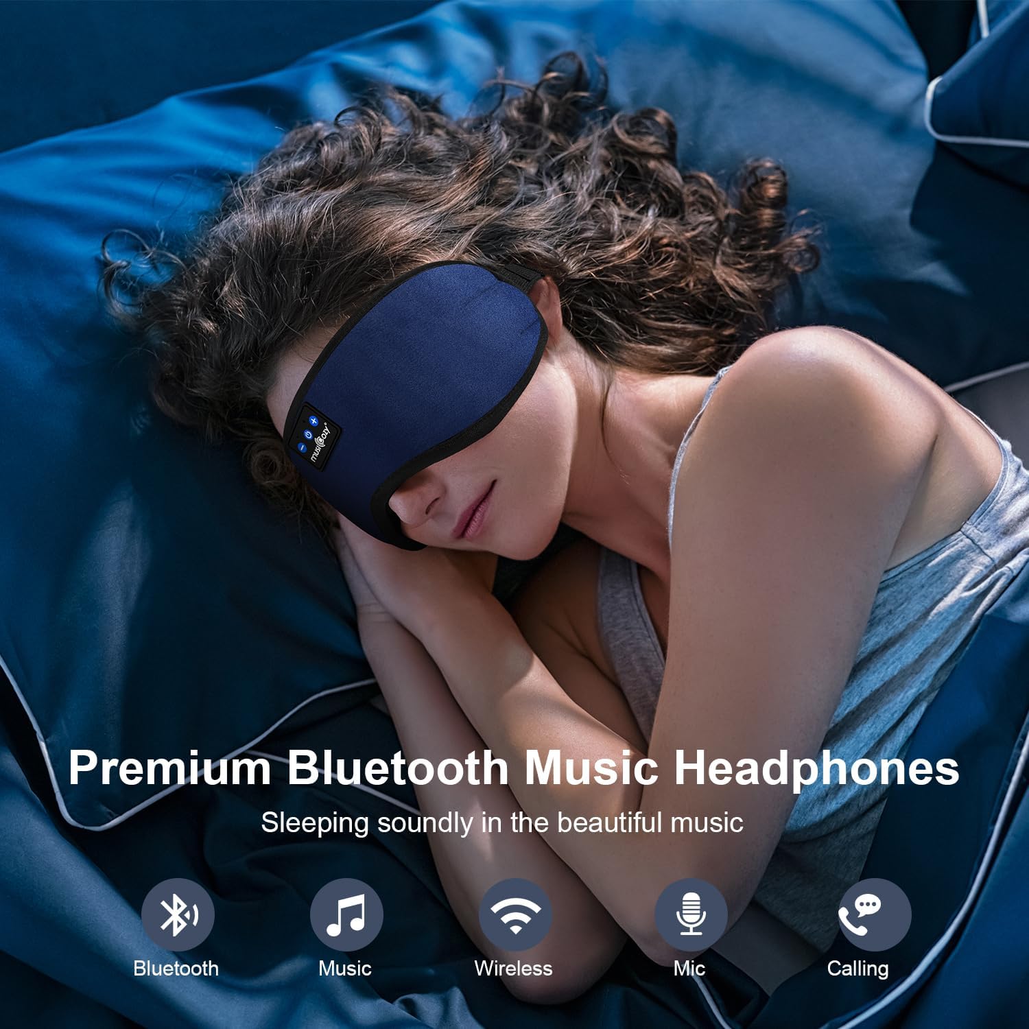 Detalle de MUSICOZY Sleep Mask Headphones with 16 hrs