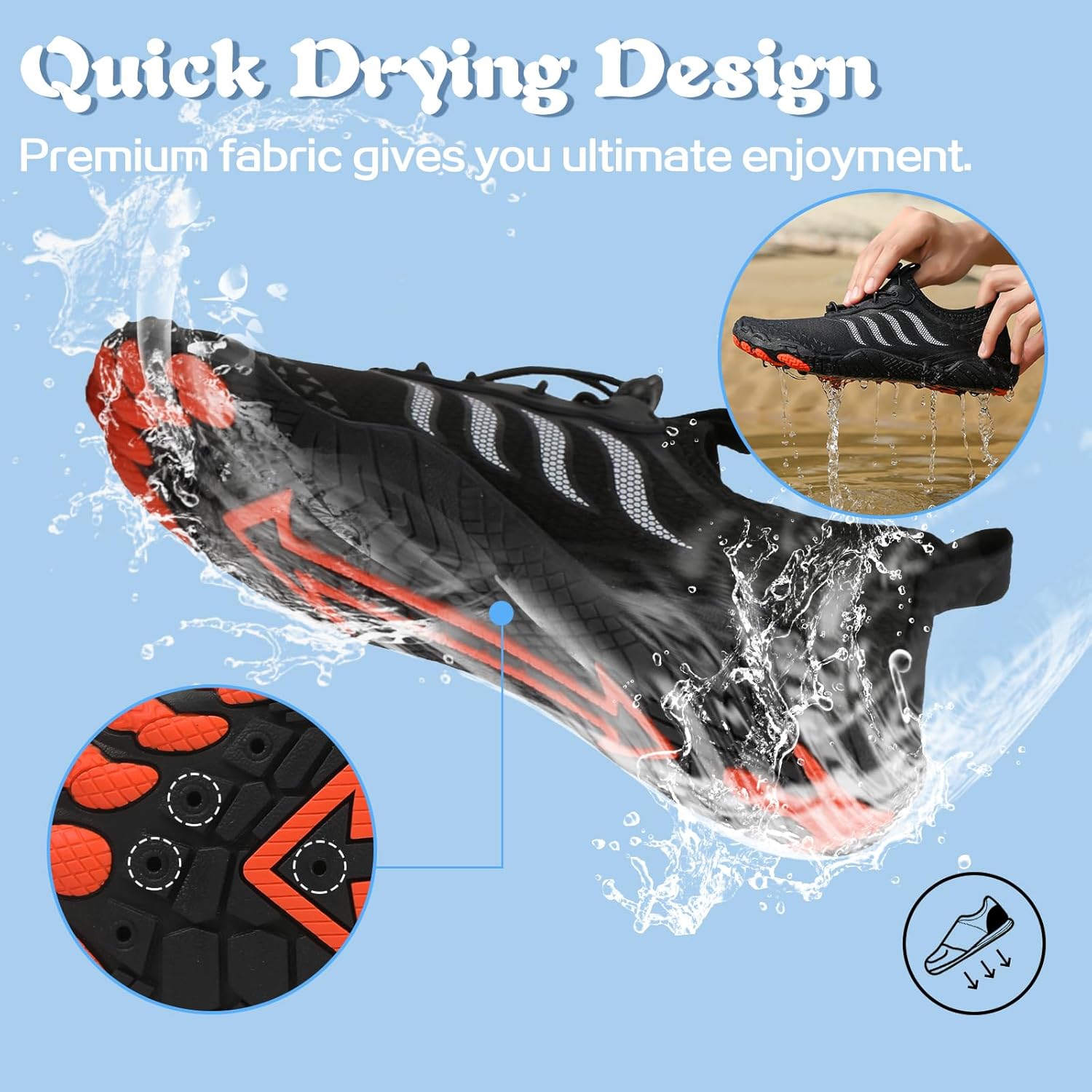 Thumbnail 4 de Hanani Badeschuhe & Wasserschuhe für Herren und Damen – Barfußschuhe aus flexiblem Material, schnell trocknend