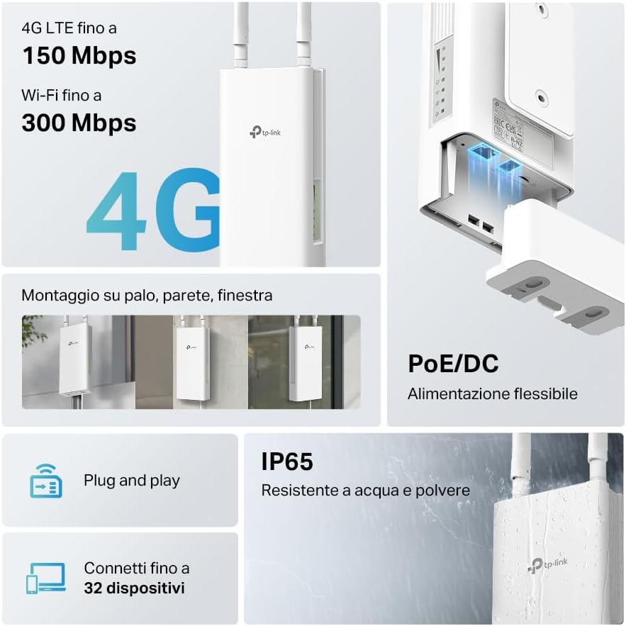 Thumbnail 2 de TP-Link TL-MR110 Outdoor router 4G Cat4 300 Mbps
