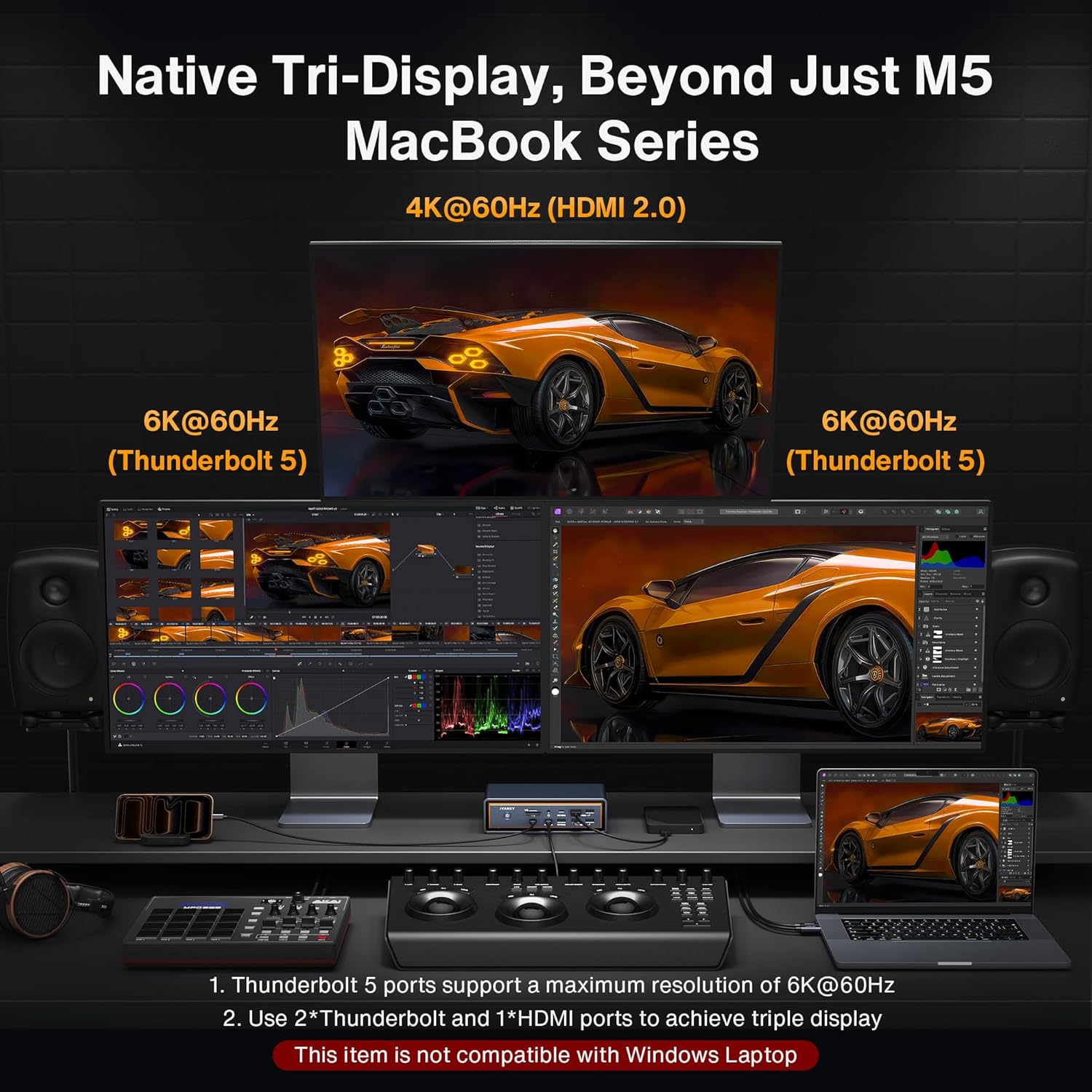 Detalle de iVANKY FusionDock Max 2 23-in-1 Thunderbolt 5 dock