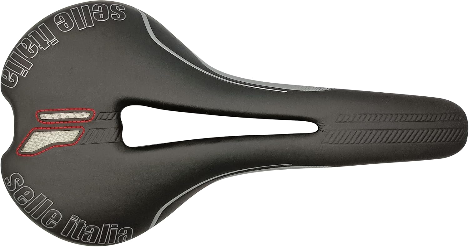 Detalle de Selle Italia FLITE TI 316 Flow: Selle Route Souple Ultralégère, Forme Plate et Cadre TI 316