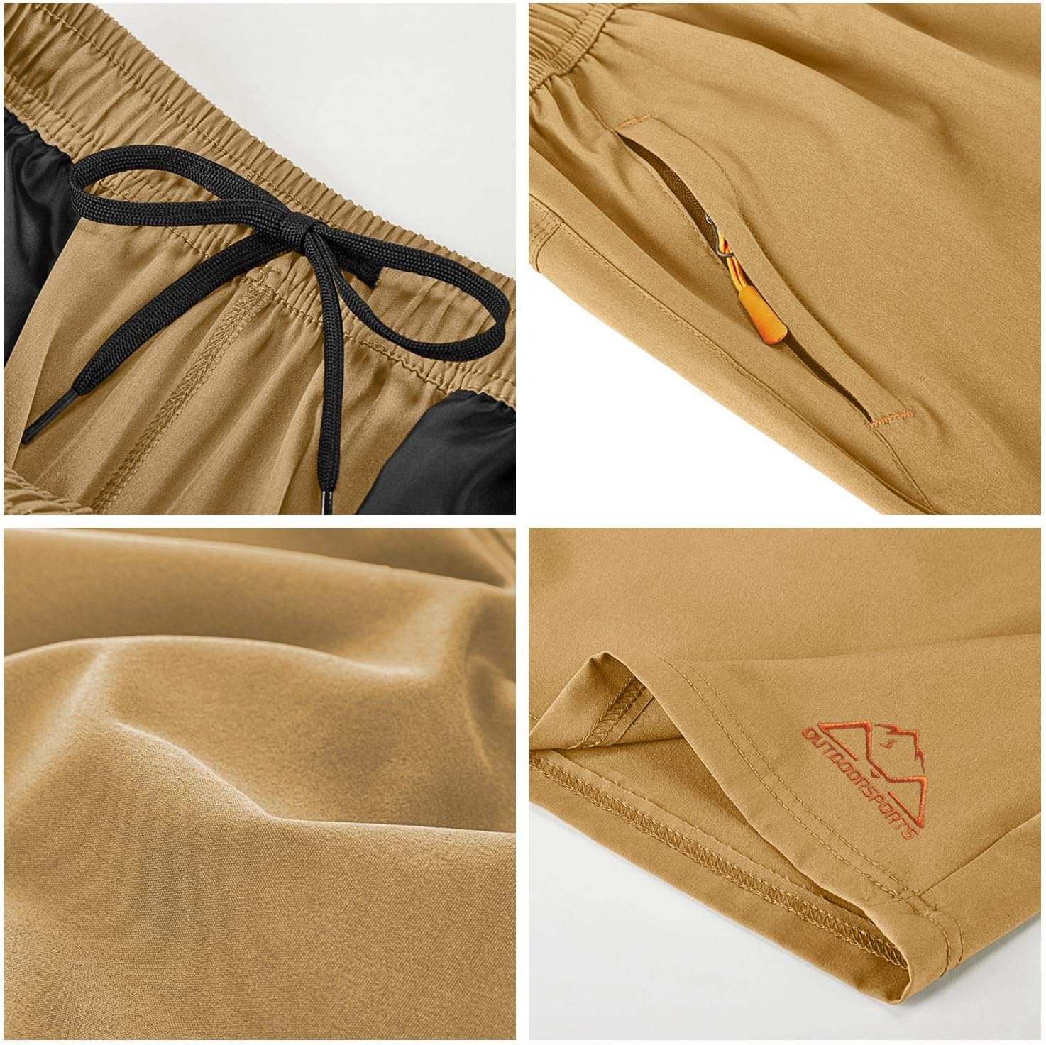 Thumbnail 5 de Rdruko Men's Quick Dry Hiking Shorts – Lightweight 7-Inch Inseam with Zipper Pockets