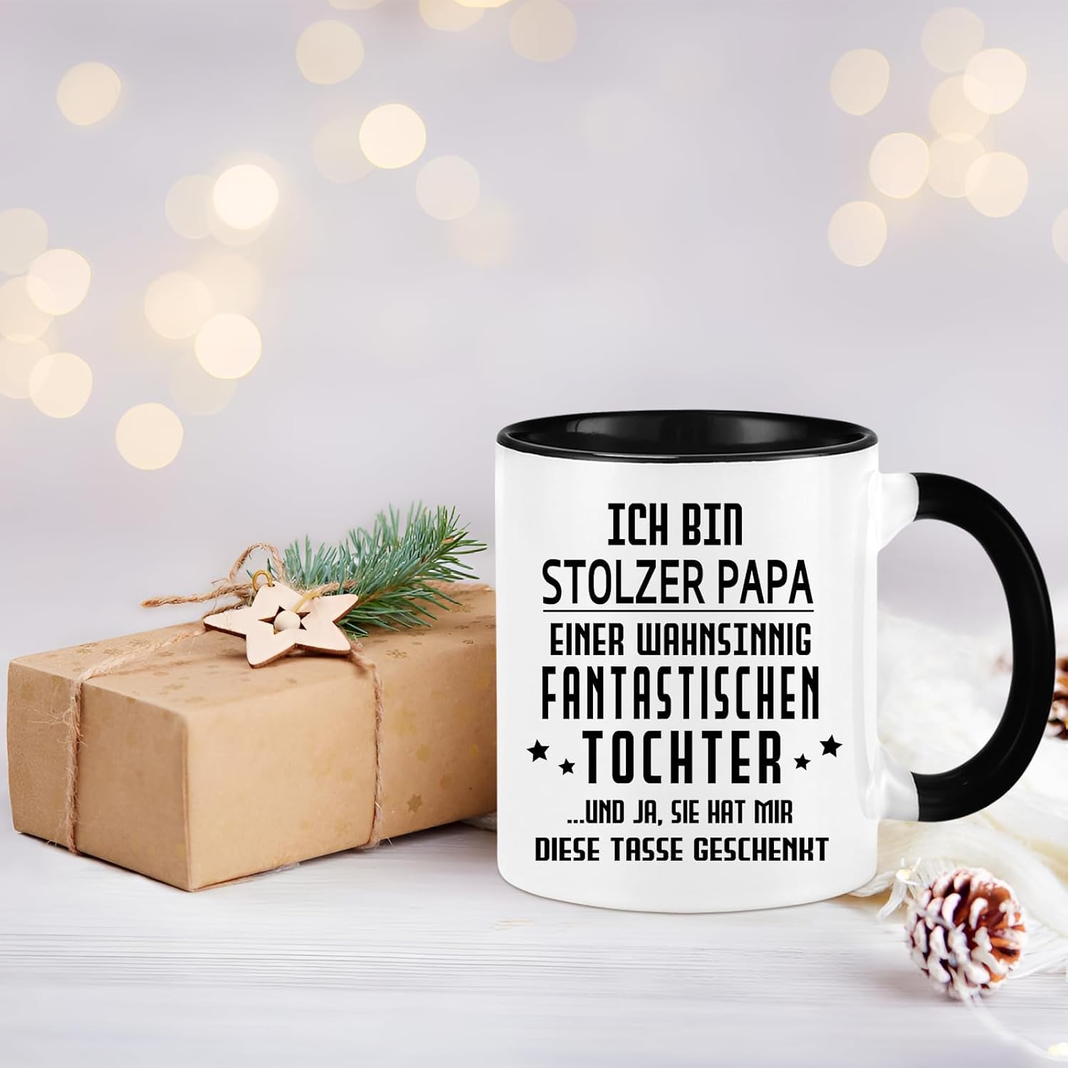 Thumbnail 2 de Diztoud Papa Tasse – 325 ml Kaffeetasse in Schwarz als Vatertags- und Vatergeschenk