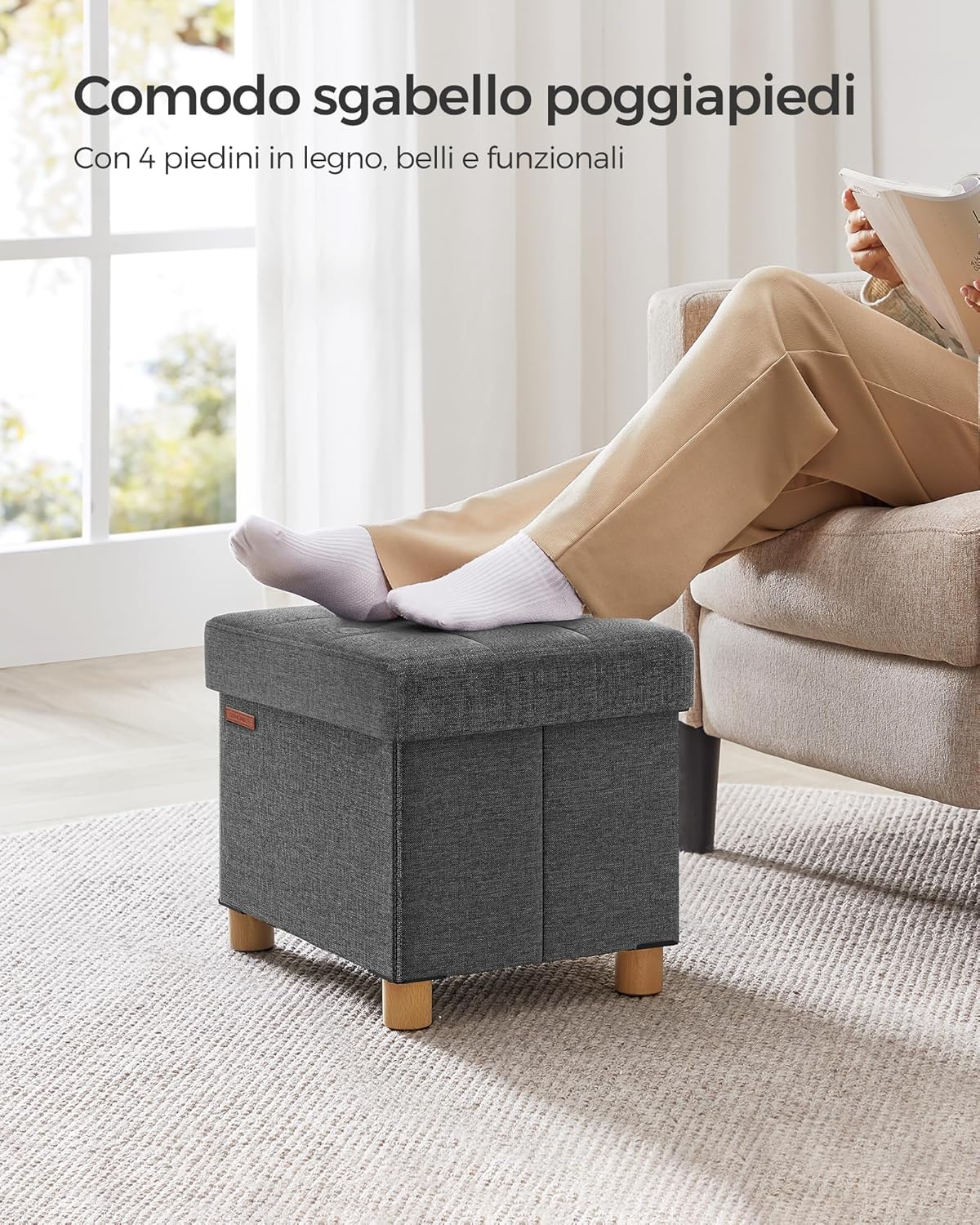 Thumbnail 5 de SONGMICS LSF012G11 Pouf contenitore 32 x 40 cm